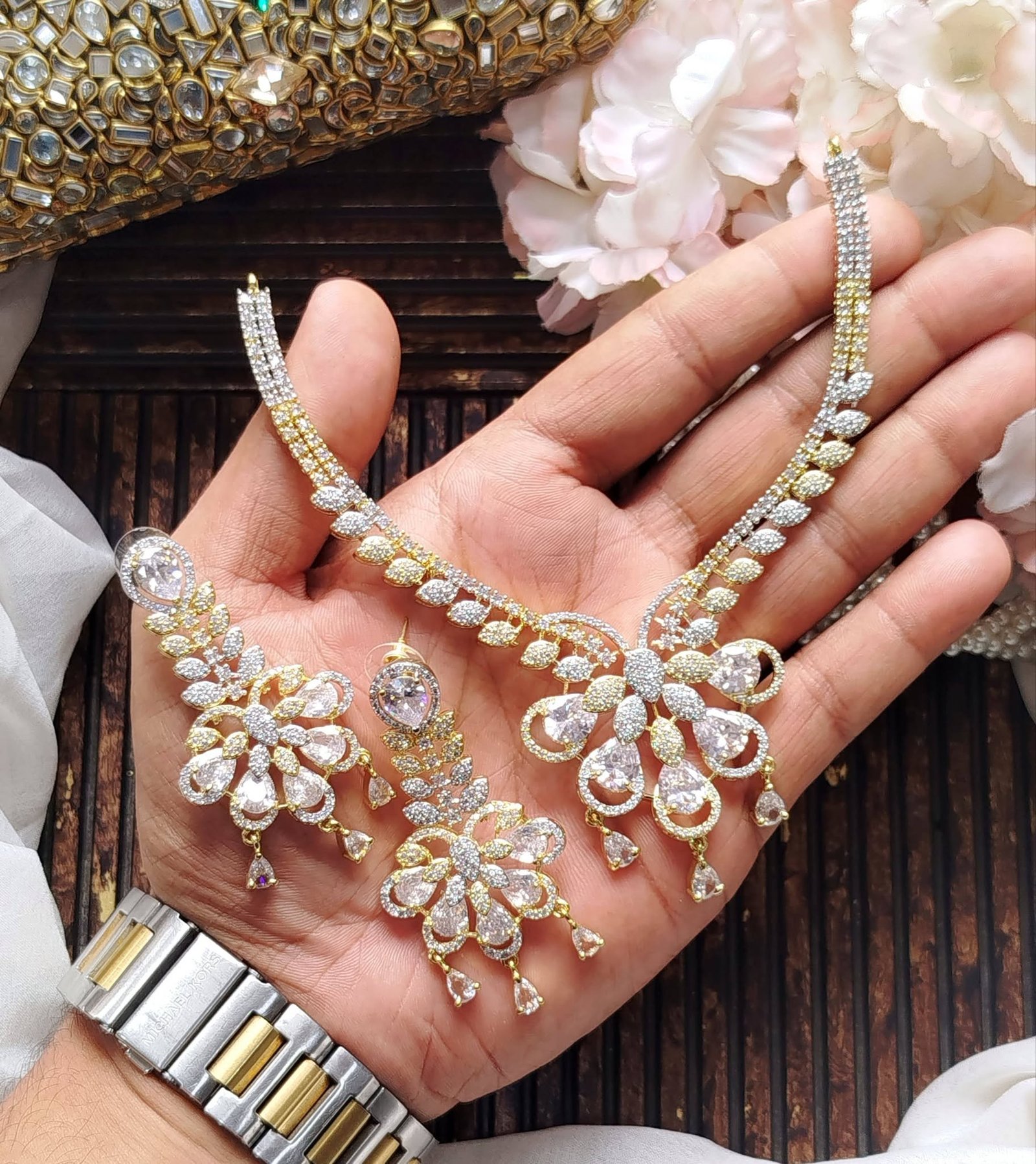 Premium American Diamond Indian Zircon Set