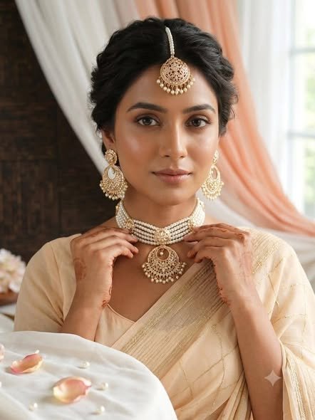 Hyderabadi Choker Set with Earrings & Tikka