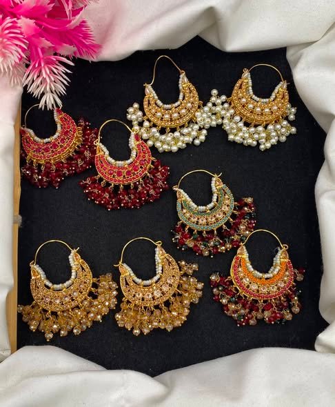 Fancy Two-Sided Chand Bali Earrings