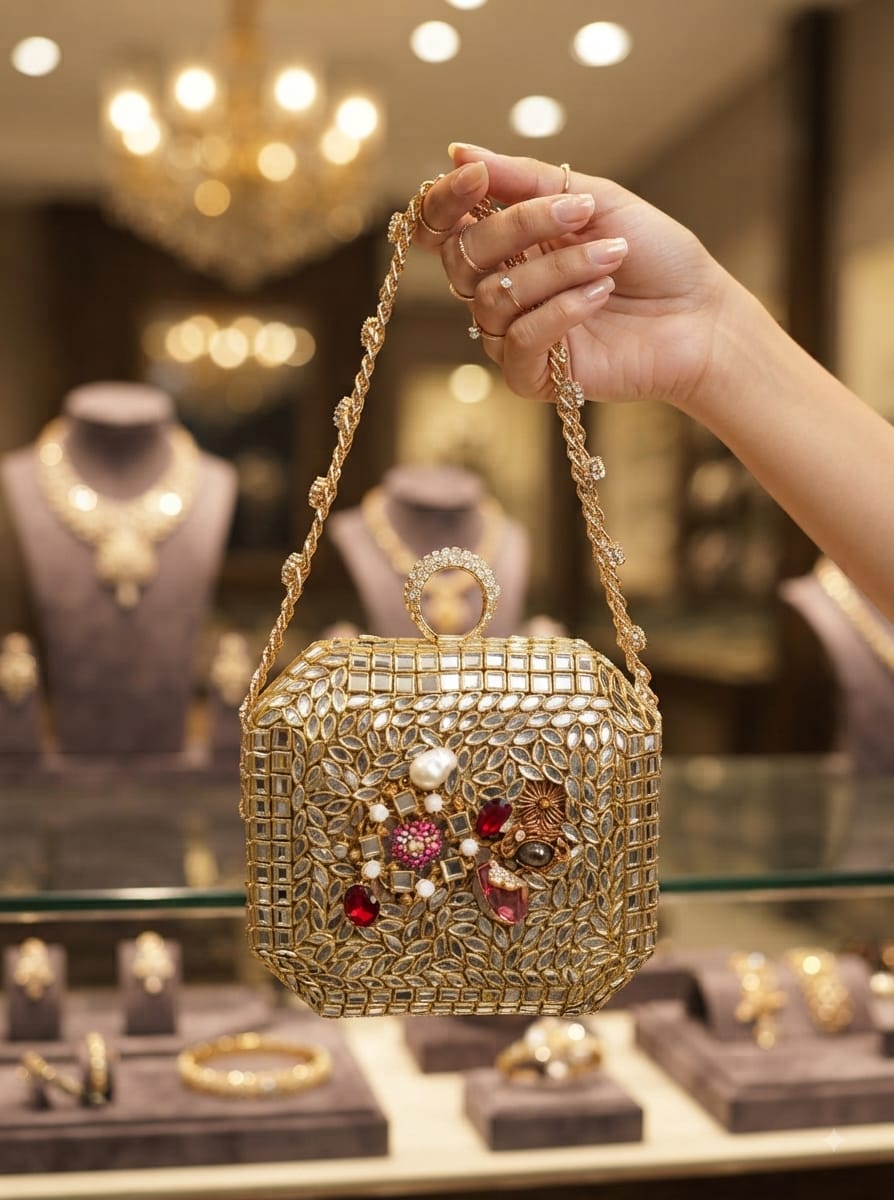 Midnight Bloom Clutch