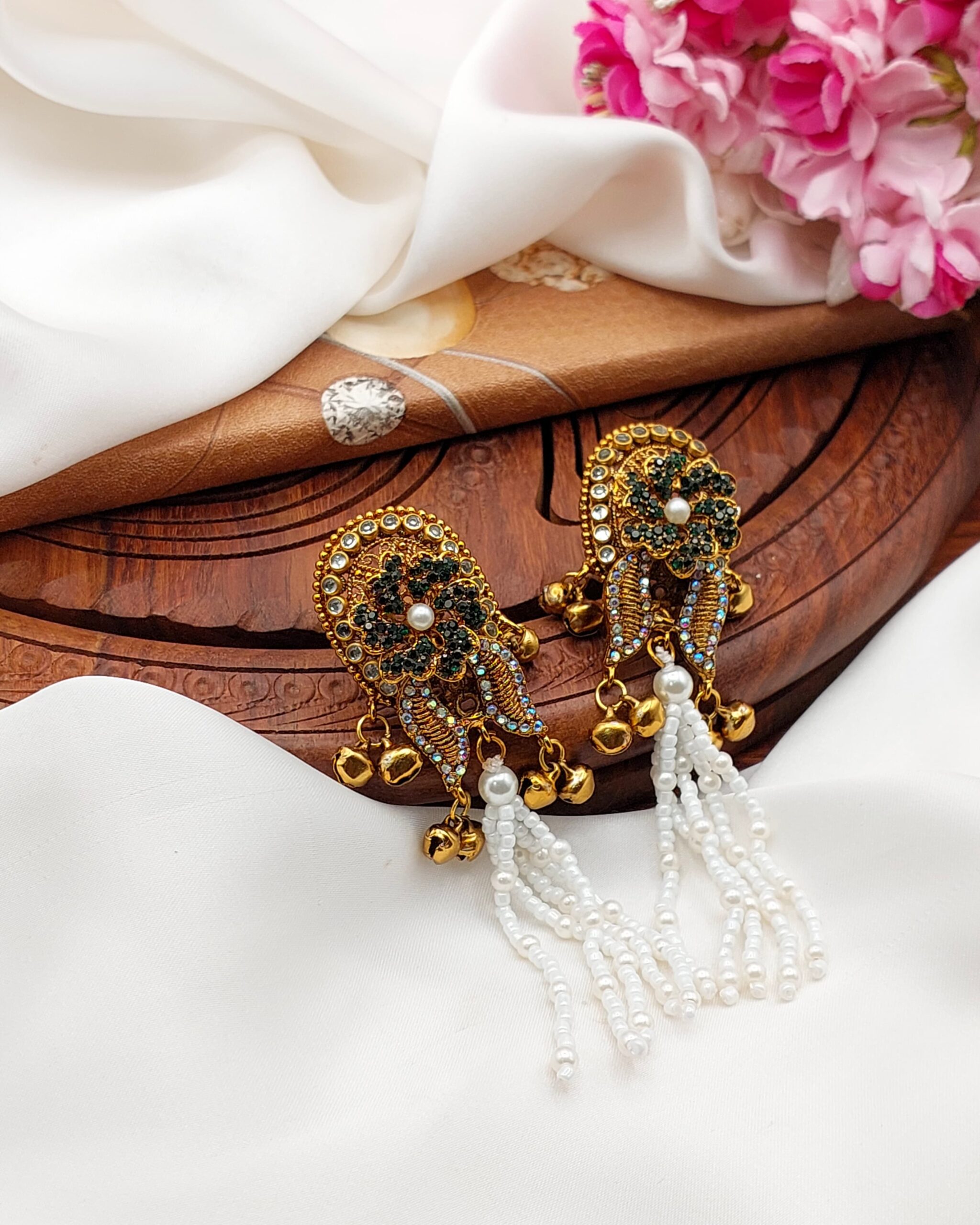 Rangrez Pearl Jhumka - Image 6