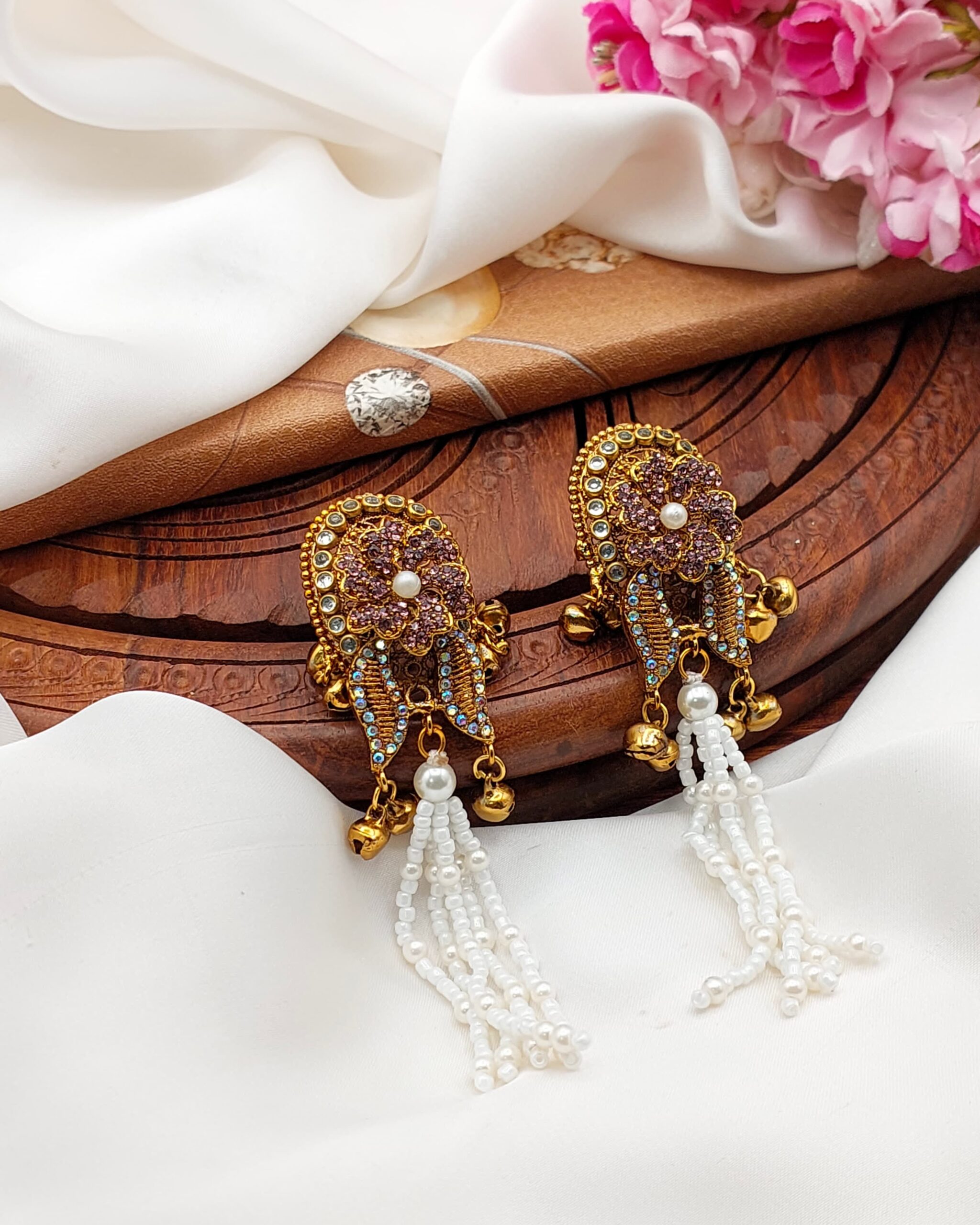 Rangrez Pearl Jhumka - Image 5