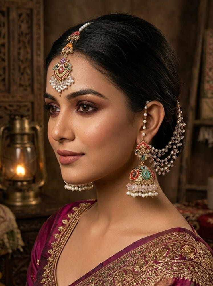Noratan jhumki with tika
