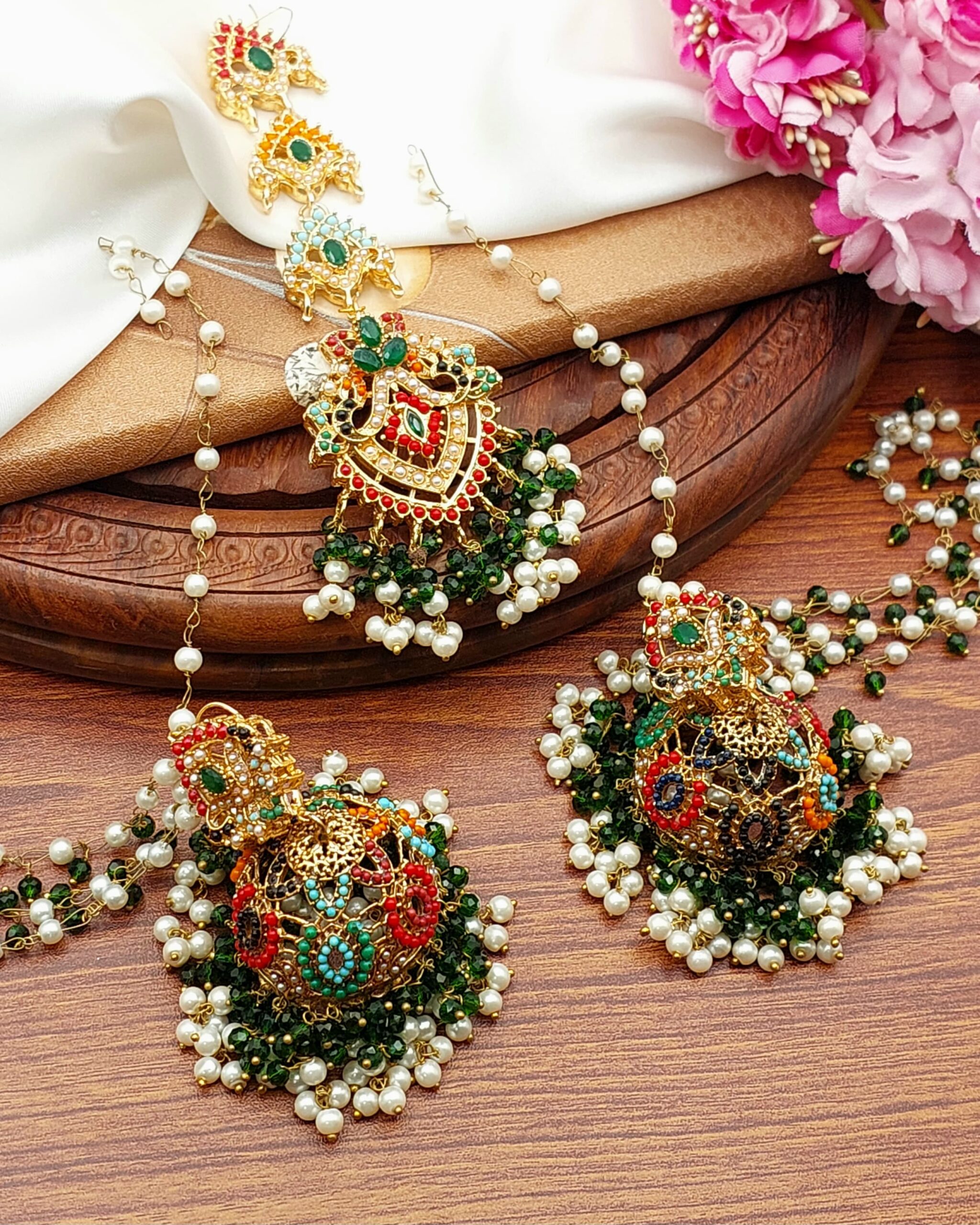 Noratan jhumki with tika - Image 6