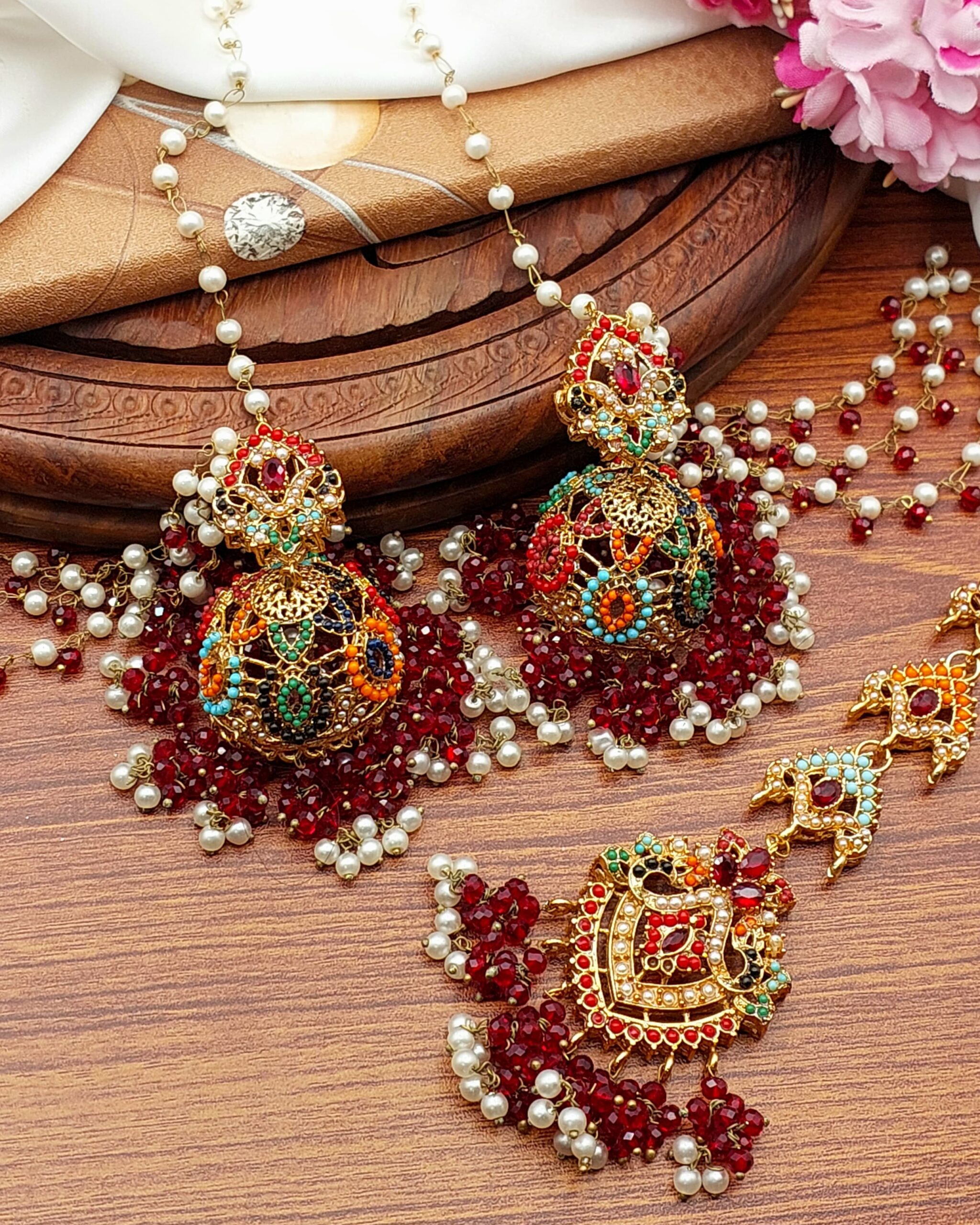 Noratan jhumki with tika - Image 5