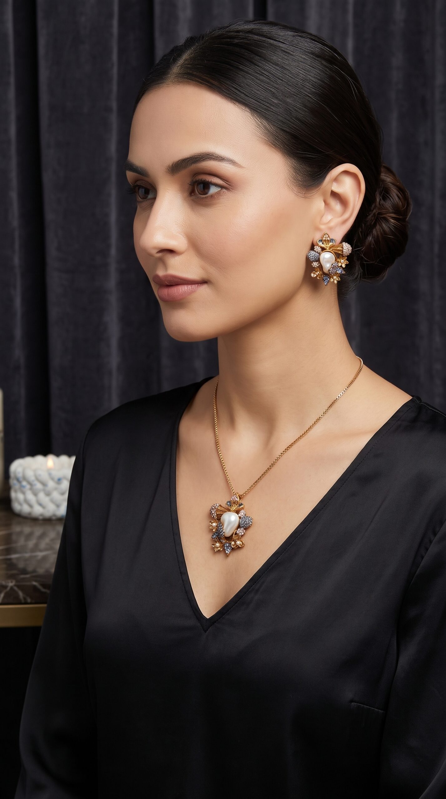 Classic Locket Set with Mother of Pearl