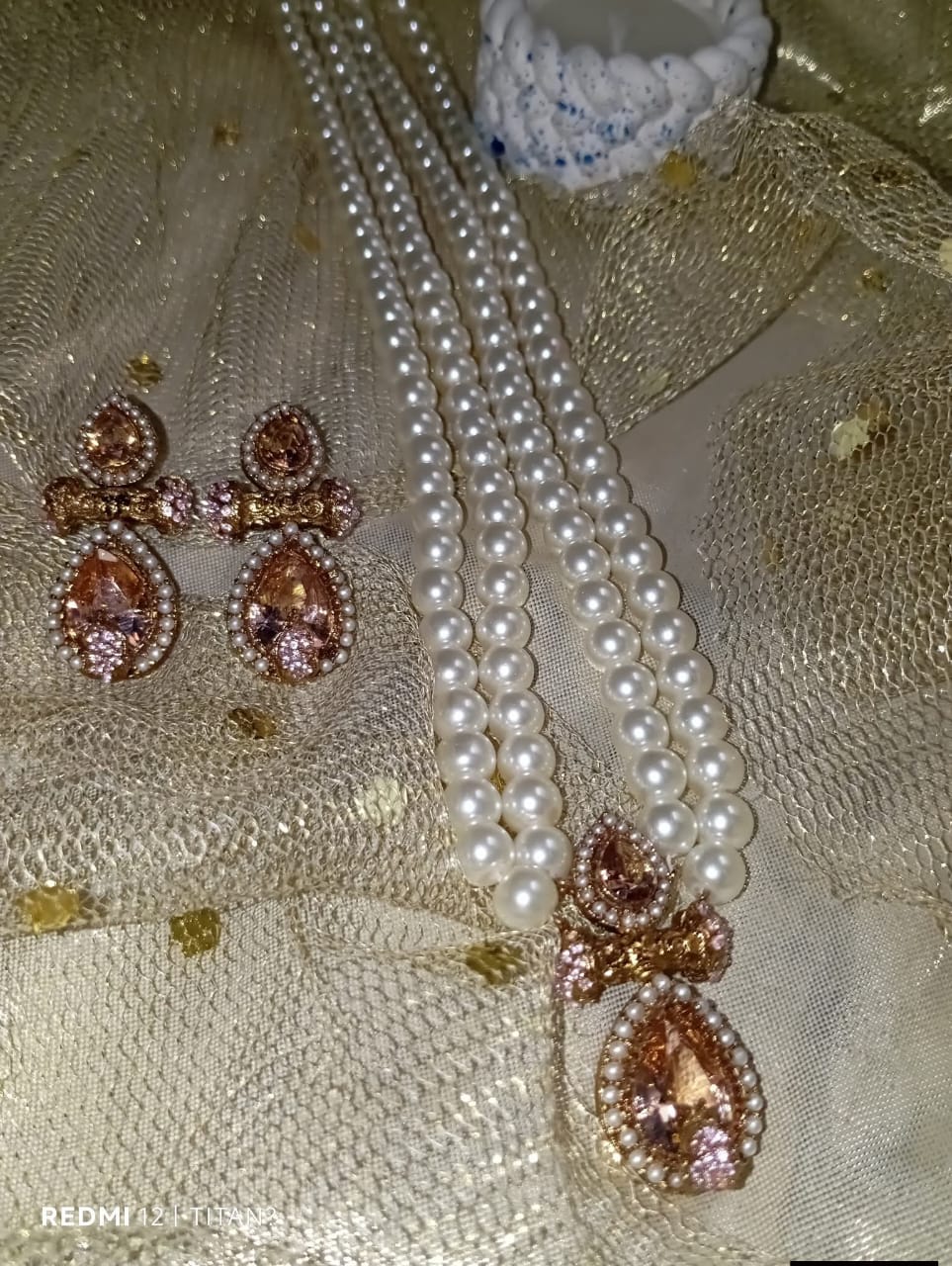 Noor Jahan Pearl Mala Set - Image 5