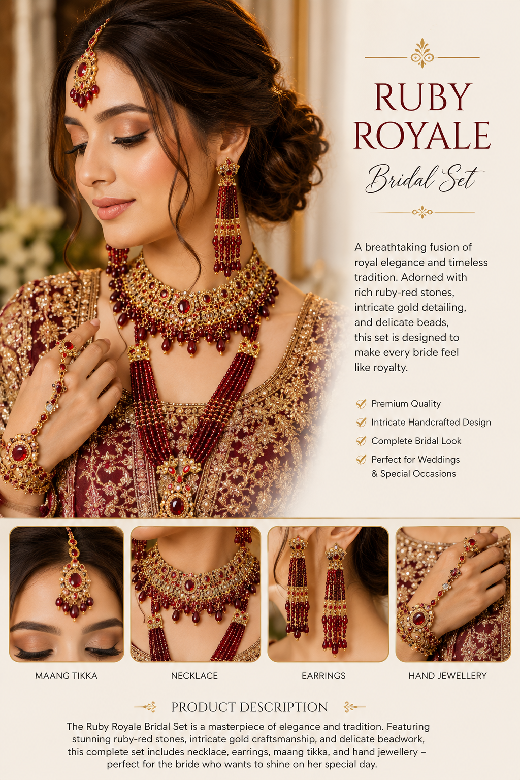 Ruby Royale Bridal Set