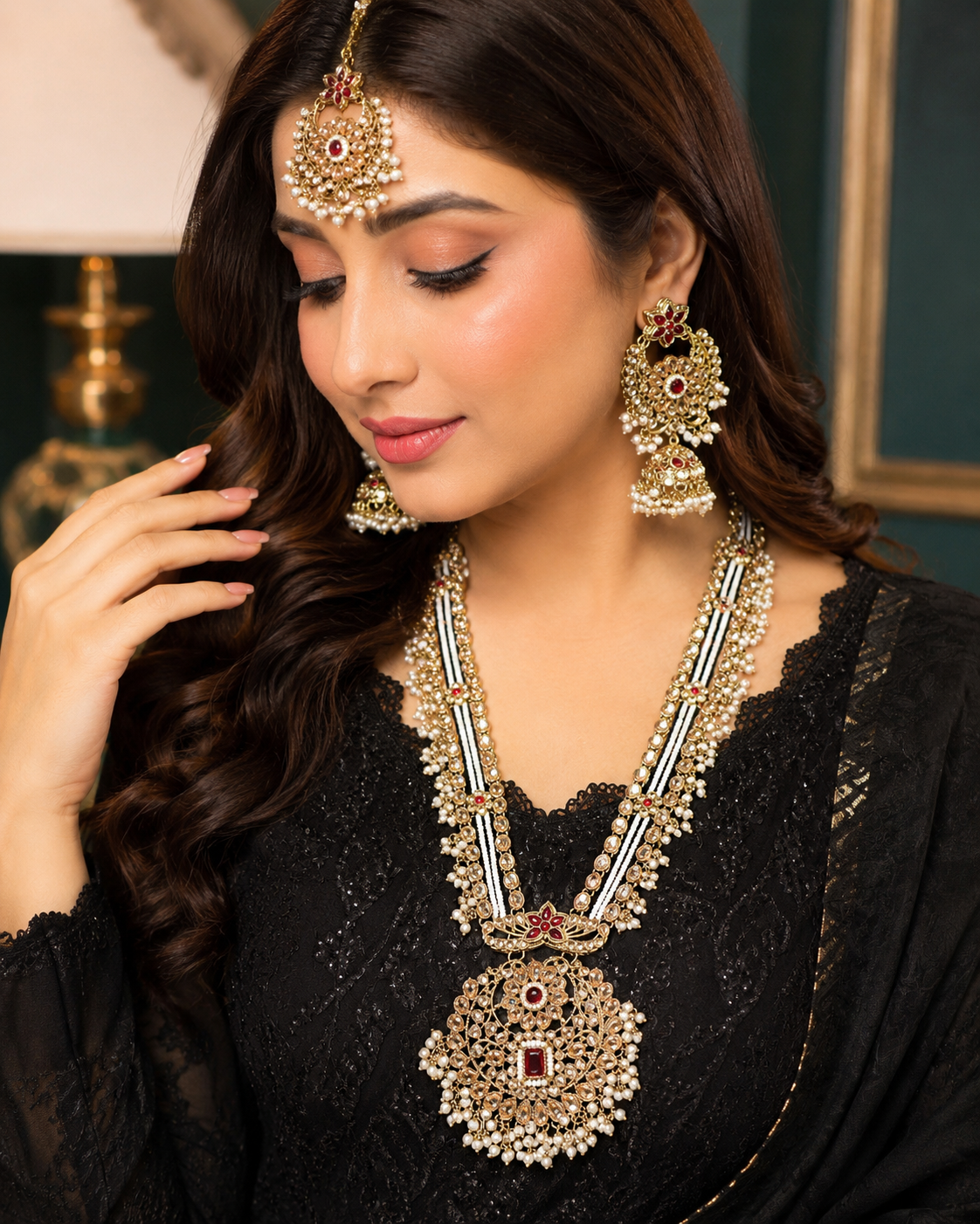 Heavy kundan mala